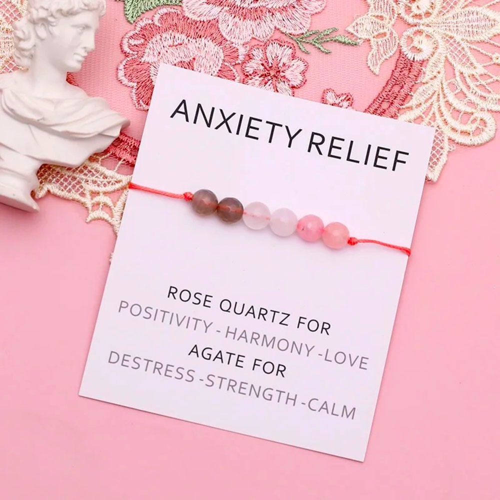 Rose quartz anxiety relief bracelet